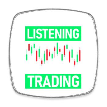 Sorry i wasn't listening stock market stock market traders - Square fridge magnet - white - Front