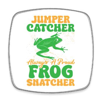 Frog Catcher Jumper Catcher Always A Proud Frog - Viereckiger Kühlschrankmagnet - Weiß - Vorne