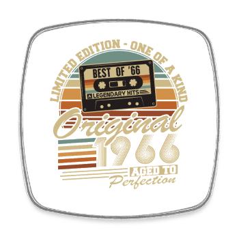 Original 1966 Vintage Vintage Anniversaire Rétro - Magnet carré - blanc - Devant