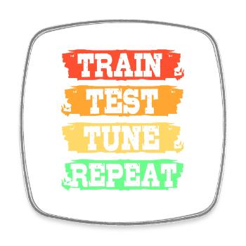 GPT Coder Programmer - Square fridge magnet - white - Front