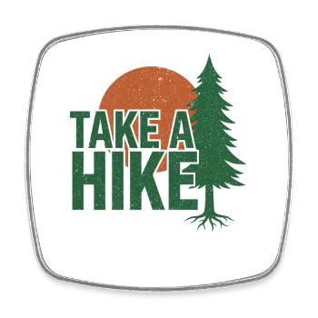 Wandern Camping Trekking Draußen Natur Berg - Viereckiger Kühlschrankmagnet - Weiß - Vorne