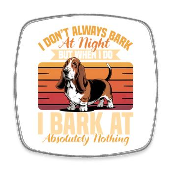 Funny Dog Breed Basset Hound - Viereckiger Kühlschrankmagnet - Weiß - Vorne