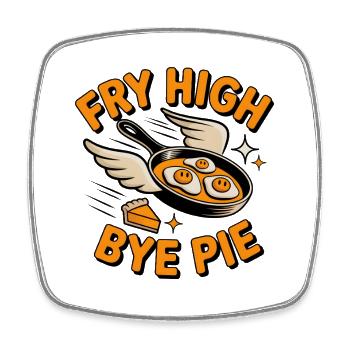Kuchen ade, Eier ahoi | Keto Humor - Viereckiger Kühlschrankmagnet - Weiß - Vorne