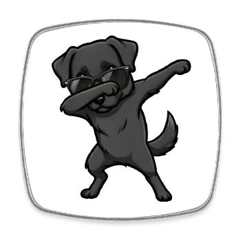 Dabbing Labrador Retriever - Viereckiger Kühlschrankmagnet - Weiß - Vorne