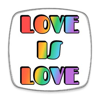 Love Is Love Rainbow - Square fridge magnet - white - Front