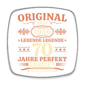 Original 1956 – Lebende Legende 70. Geburtstag - Viereckiger Kühlschrankmagnet - Weiß - Vorne