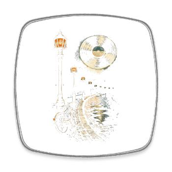 Vinyl Collector Record Collector Vinyl Records - Square fridge magnet - white - Front
