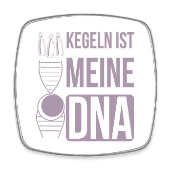 Kegeln meine DNA Kegelclub Spieler - Viereckiger Kühlschrankmagnet - Weiß - Vorne