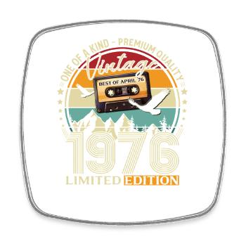 50th Birthday Gift Man Best of April 1976 - Square fridge magnet - white - Front