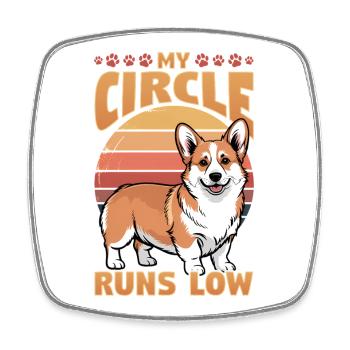 Funny Dog Breed Corgi - Square fridge magnet - white - Front