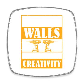 Drywall Drywall Builder Drywall Fitter - Square fridge magnet - white - Front