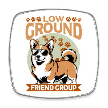 Funny Dog Breed Corgi - Square fridge magnet - white - Front