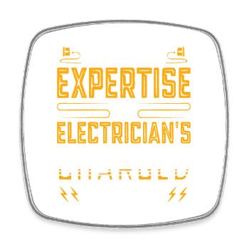 Elektriker Elektroniker Elektroinstallateur - Viereckiger Kühlschrankmagnet - Weiß - Vorne