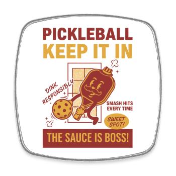 Pickleball Halt es in Lustiger Liebe Pickleball - Viereckiger Kühlschrankmagnet - Weiß - Vorne