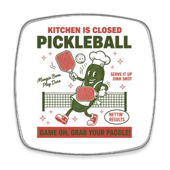 Pickleball-Küche ist geschlossen lustige Liebe Pickleball - Viereckiger Kühlschrankmagnet - Weiß - Vorne