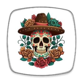 Floral Cinco De mayo Dia de Los Muertos Mexican - Viereckiger Kühlschrankmagnet - Weiß - Vorne