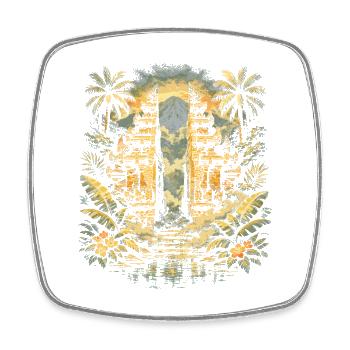 Bali Tour - Square fridge magnet - white - Front