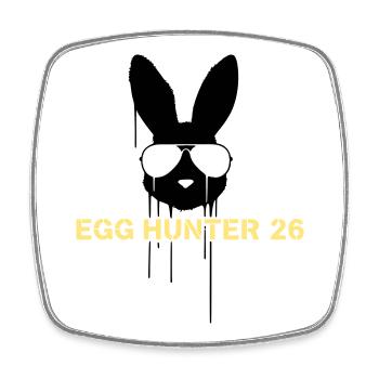 Egg Hunter 2026 Hase Ostern - Viereckiger Kühlschrankmagnet - Weiß - Vorne