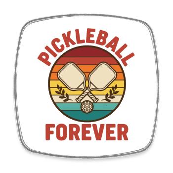Pickleball Forever Funny Joueur de pickleball - Magnet carré - blanc - Devant