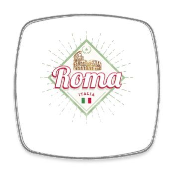 Rom Italien Retro Kolosseum Vintage Souvenir - Viereckiger Kühlschrankmagnet - Weiß - Vorne