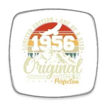 Cadeau d’anniversaire original vintage de 1956 - Magnet carré - blanc - Devant