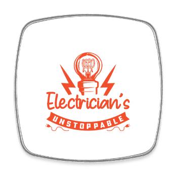 Elektriker Elektroniker Elektroinstallateur - Viereckiger Kühlschrankmagnet - Weiß - Vorne