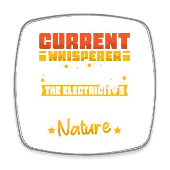 Electrician, Electronics Technician, Electrician - Square fridge magnet - white - Front