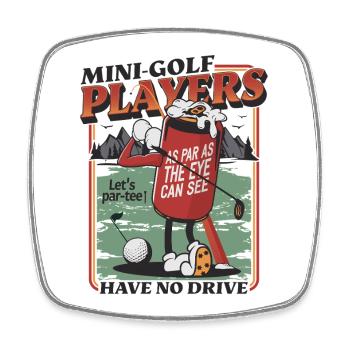Un design de golfeur amusant pour les golfeurs - Magnet carré - blanc - Devant
