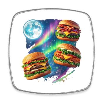 Symphonie de Space Burger - Magnet carré - blanc - Devant