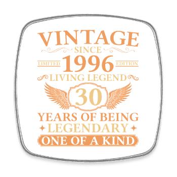 Vintage 1996 – Living Legend 30th Birthday - Square fridge magnet - white - Front