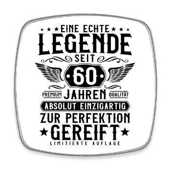 60 Geburtstag Vintage Geschenk 60 Jahre Legende - Viereckiger Kühlschrankmagnet - Weiß - Vorne