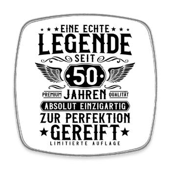 50 Jahre Legende 50. Geburtstag Vintage Geschenk - Viereckiger Kühlschrankmagnet - Weiß - Vorne