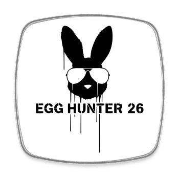 Cooler Egg Hunter 2026 Hase Ostern - Viereckiger Kühlschrankmagnet - Weiß - Vorne