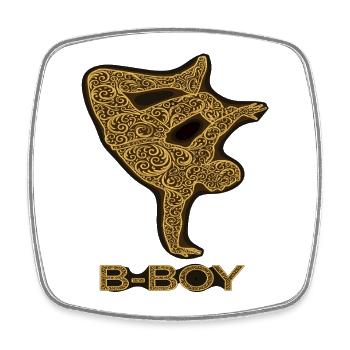 Breakdance B-Boy Danse de rue Hip Hop - Magnet carré - blanc - Devant