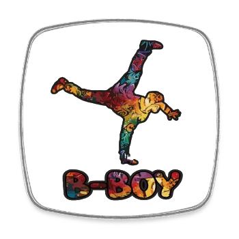 Breakdance B-Boy Streetdance Hip Hop - Viereckiger Kühlschrankmagnet - Weiß - Vorne