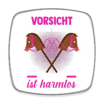 Steckenpferd Hobbyhorse Hobby Horsing - Viereckiger Kühlschrankmagnet - Weiß - Vorne