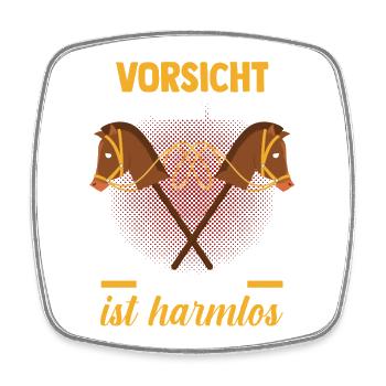 Steckenpferd Hobbyhorse Hobby Horsing - Viereckiger Kühlschrankmagnet - Weiß - Vorne