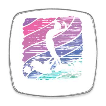 Artistic Swim Team Synchronschwimmen - Viereckiger Kühlschrankmagnet - Weiß - Vorne