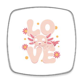 Love Bloom Dragon - Square fridge magnet - white - Front