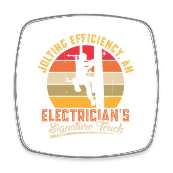 Elektriker Elektroniker Elektroinstallateur - Viereckiger Kühlschrankmagnet - Weiß - Vorne