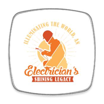 Elektriker Elektroniker Elektroinstallateur - Viereckiger Kühlschrankmagnet - Weiß - Vorne