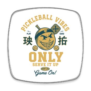Ambiances de pickleball ne font qu’en faire rire Joueur - Magnet carré - blanc - Devant