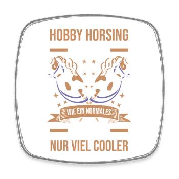 Steckenpferd Hobbyhorse Hobby Horsing - Viereckiger Kühlschrankmagnet - Weiß - Vorne
