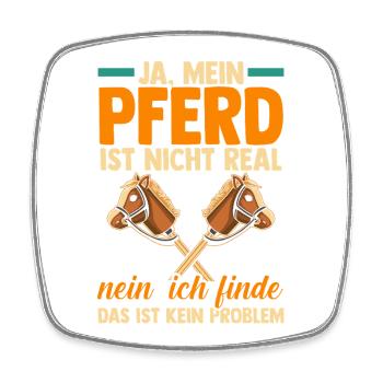 Steckenpferd Hobbyhorse Hobby Horsing - Viereckiger Kühlschrankmagnet - Weiß - Vorne