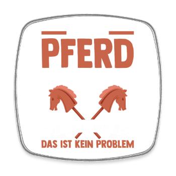 Steckenpferd Hobbyhorse Hobby Horsing - Viereckiger Kühlschrankmagnet - Weiß - Vorne