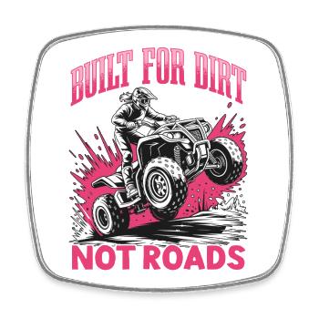 Quad ATV Femme Fille Quad Quad - Magnet carré - blanc - Devant