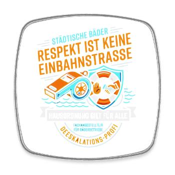 Bademeister Fachangestellte für Bäderbetriebe - Viereckiger Kühlschrankmagnet - Weiß - Vorne