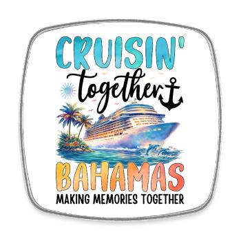 Croisière ensemble aux Bahamas - Magnet carré - blanc - Devant