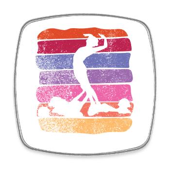 Artistic Swim Team Synchronschwimmen - Viereckiger Kühlschrankmagnet - Weiß - Vorne