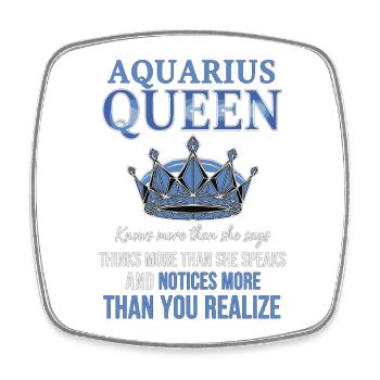 Aquarius Queen Zodiac Aquarius - Square fridge magnet - white - Front